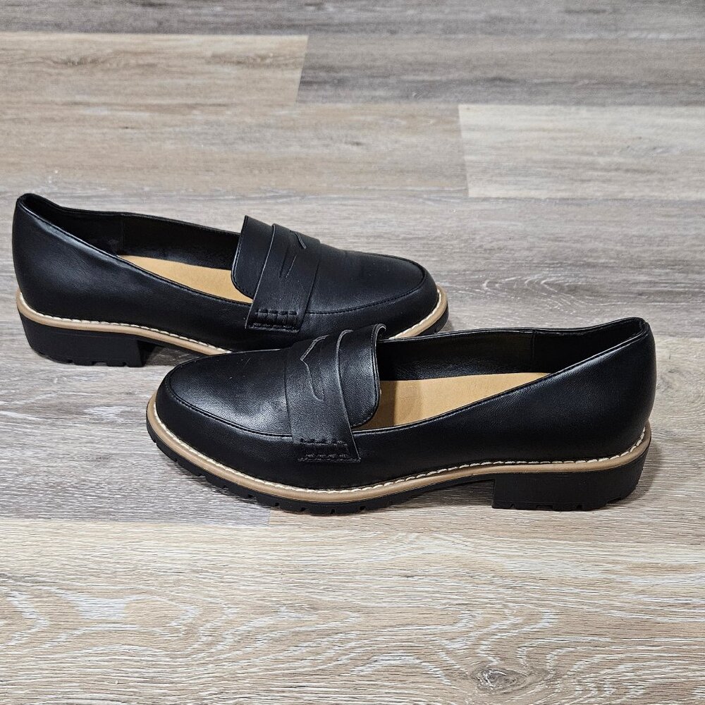 DV by Dolce Vita Catalina Black Lug Sole Loafers Women’s Size 8